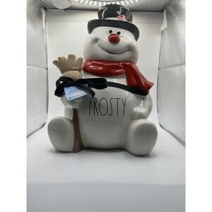 New Rae Dunn Frosty The Snowman 11” Christmas Canister Figural Cookie Jar